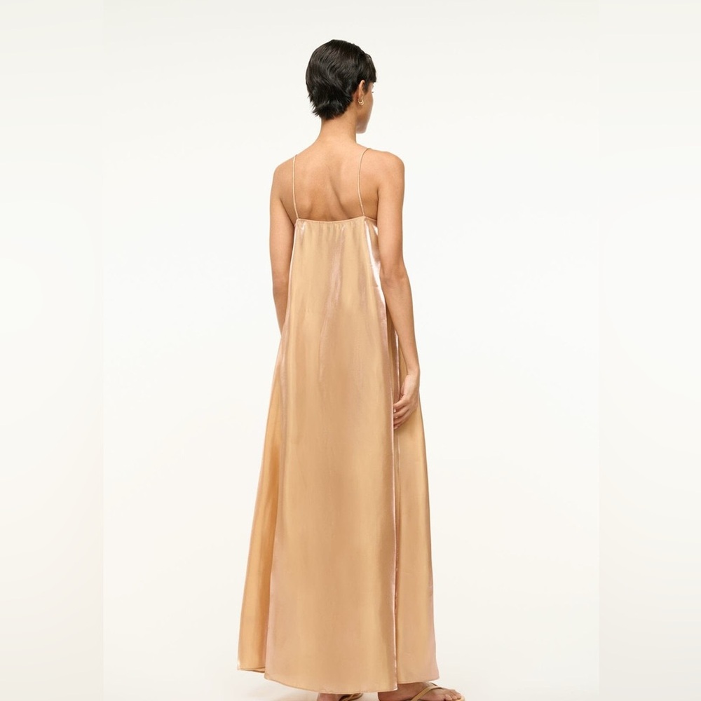 NWT $595 Staud Delfina Dress Rose Gold - Picture 4 of 9